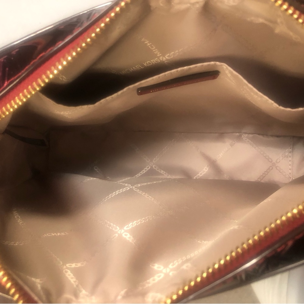 Michael Kors Burgandy Embossed Women's Bag - Picture 5 of 12